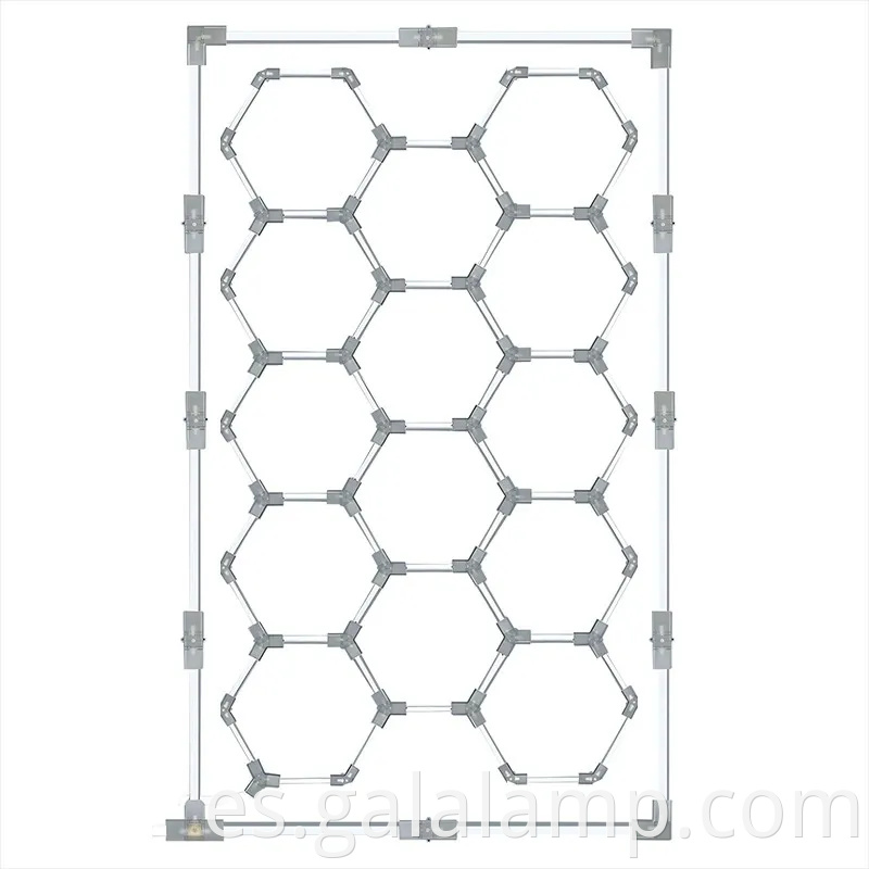 Sistema de cuadrícula de iluminación de garaje LED hexagonal para iluminación superior